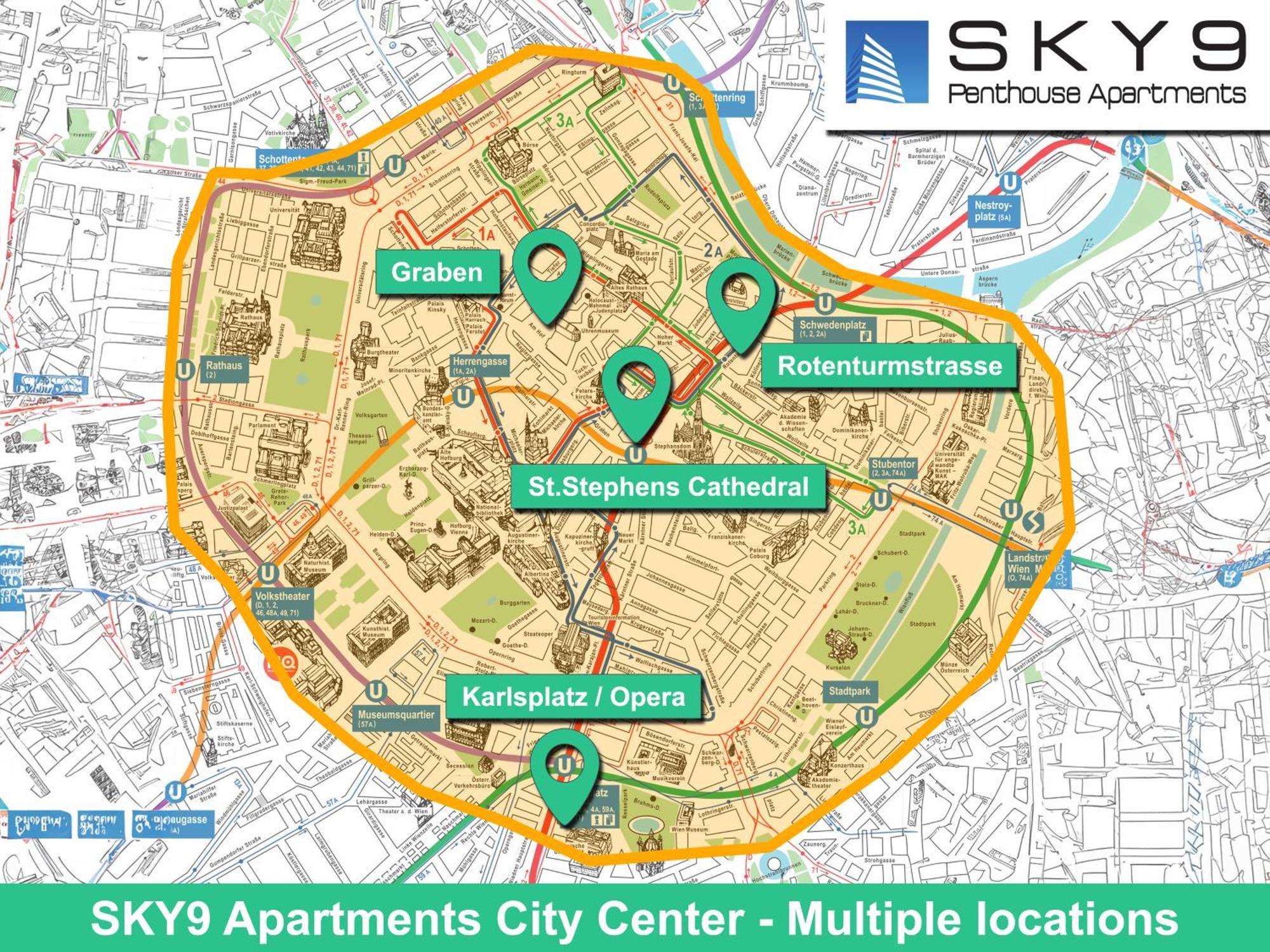 Sky9 Apartments City Center Вена Экстерьер фото