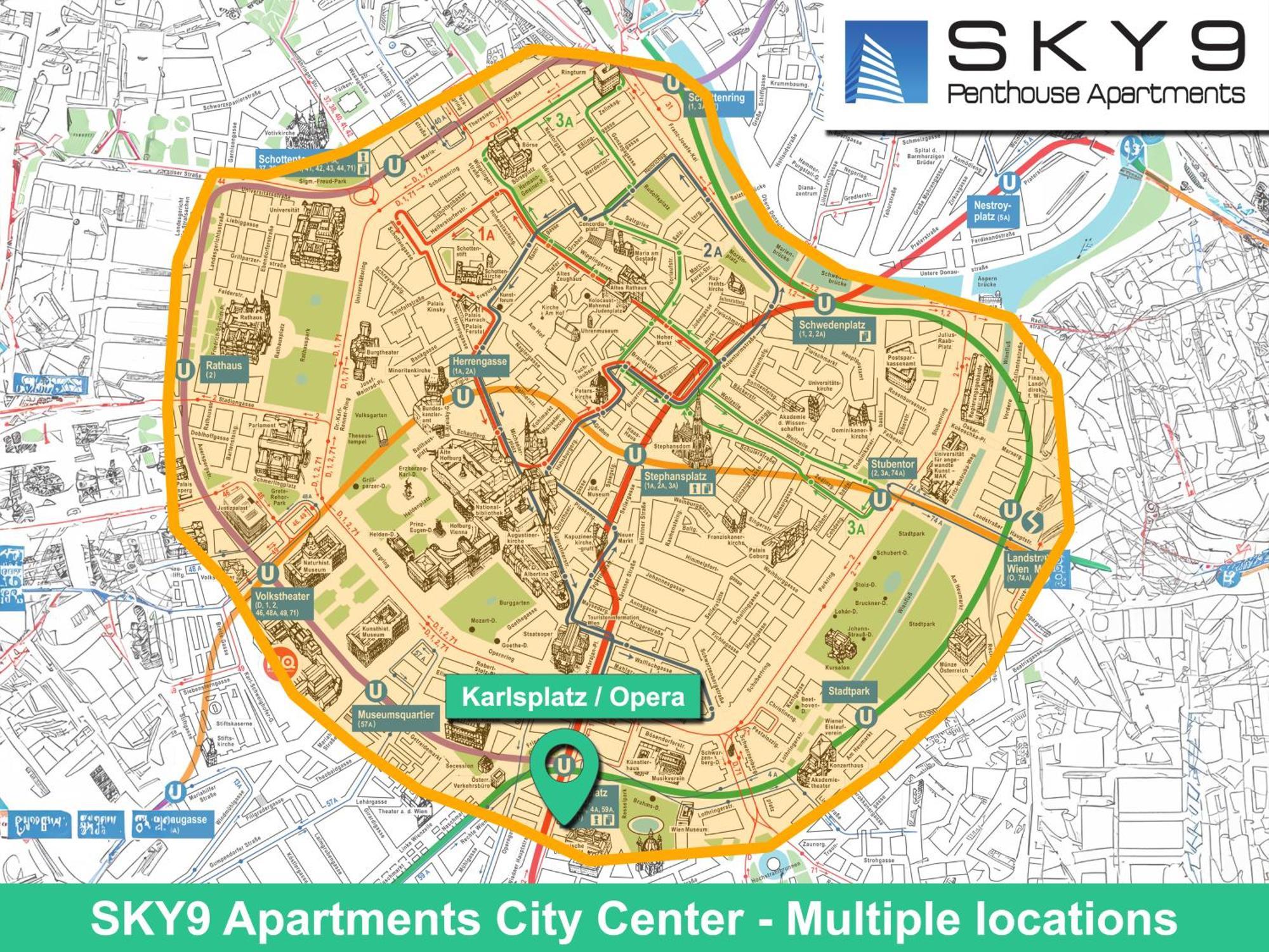 Sky9 Apartments City Center Вена Номер фото